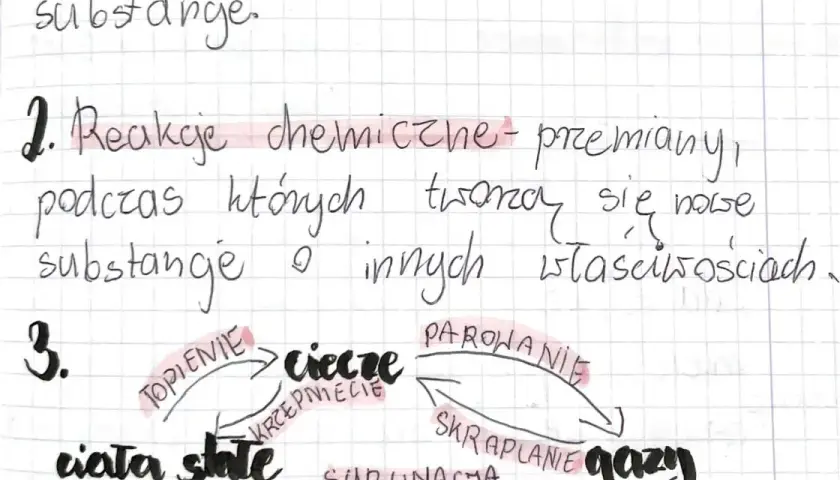 Czy to nowa substancja? Odróżnij zjawisko fizyczne od reakcji.