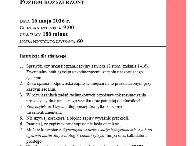 Fizyka matura: 180 min. Strategie, arkusz, przybory Twój sukces!