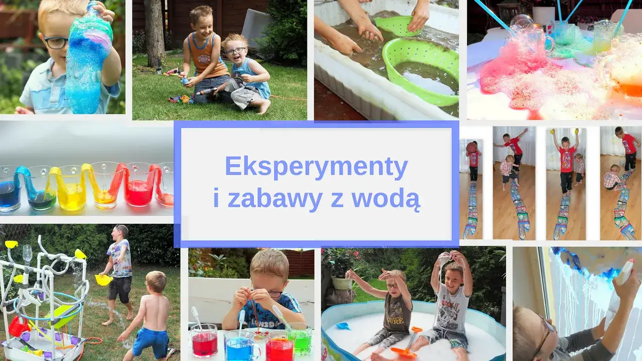 dzieci eksperymentujące z wodą w przedszkolu