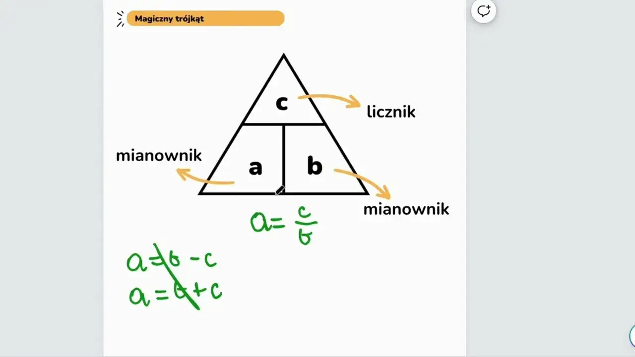 magiczny trójkąt wzory fizyka