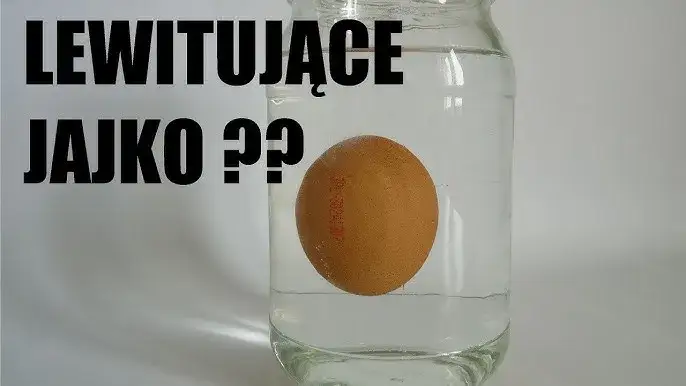 Jajko pływające w słonej wodzie